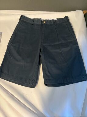 Peter Millar Navy Flat-Front Cotton Shorts